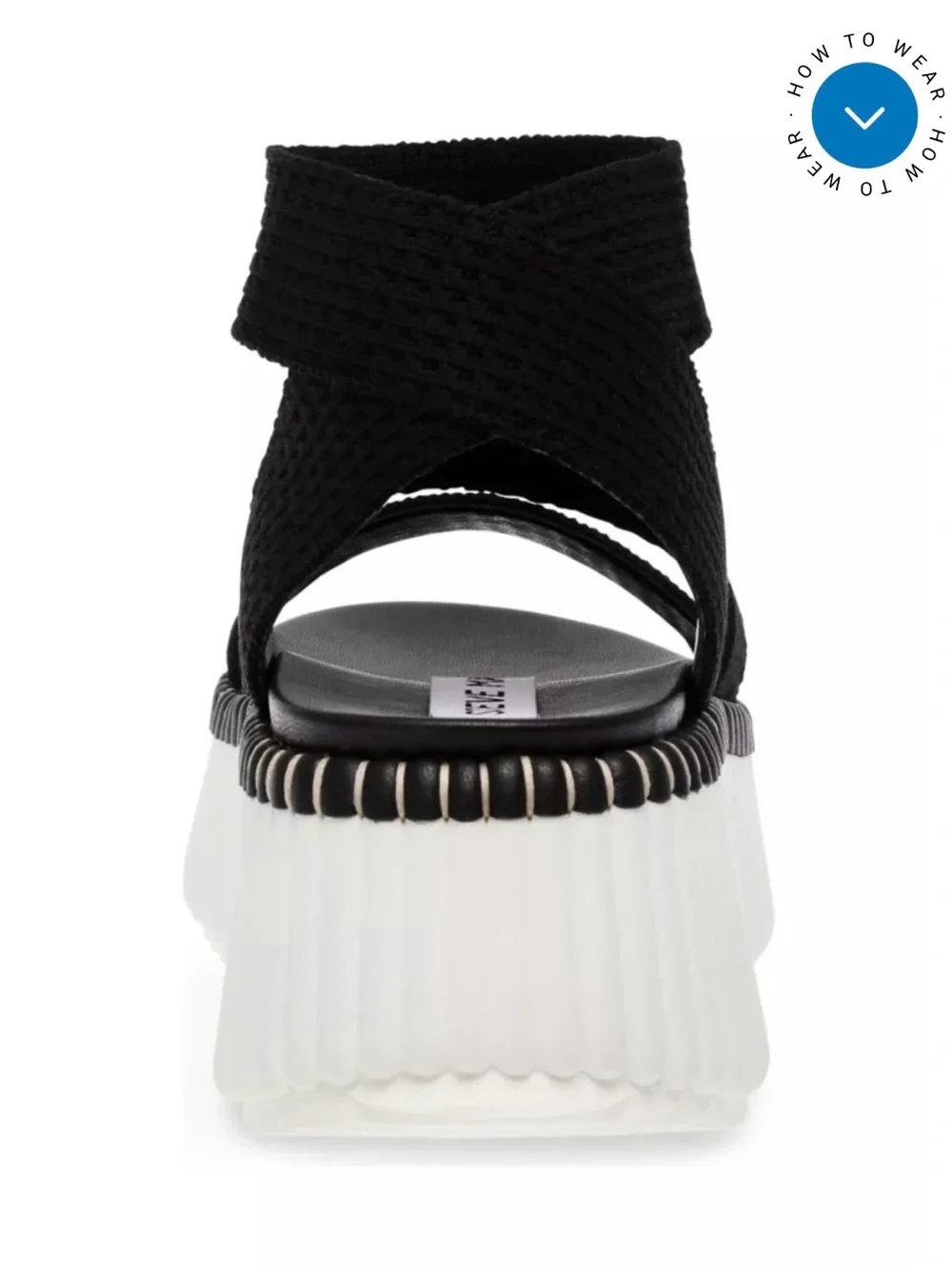 Steve Madden Shelle Platform Sandals in Black and White